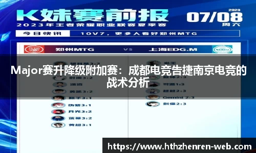 Major赛升降级附加赛：成都电竞告捷南京电竞的战术分析